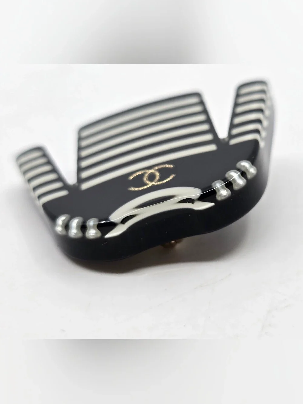 Chanel 18A Striped Shirt Brooch